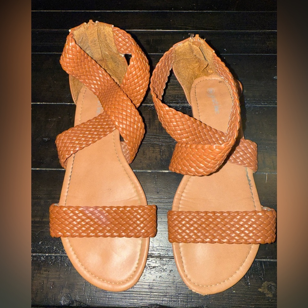 Just Be Tan Braided Sandals